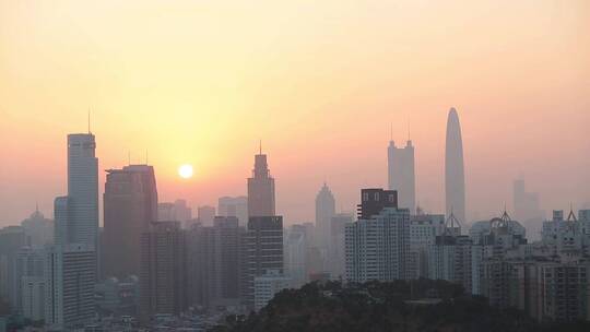 深圳的清晨和夕阳