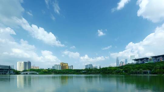 广西南宁民歌湖公园延时