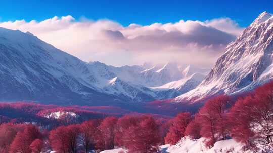 雪山之巅 日照金山 云海 山峰 新雪山02