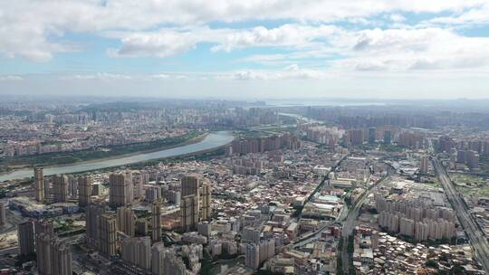 泉州市区大景航拍鲤城区丰泽区晋江全景