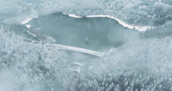 江西九江庐山风景区冬季雪景风光