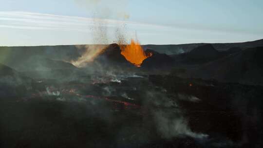 火山，熔岩，冰岛，Fagradalsfj