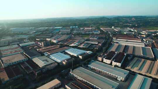 工业园产业园工厂航拍视频素材模板下载
