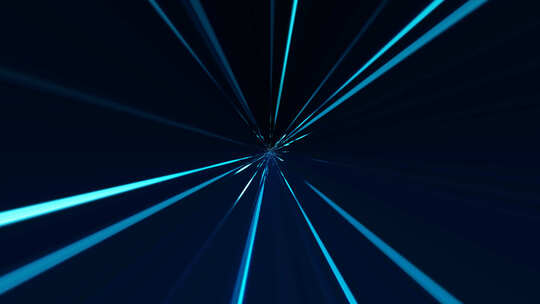 蓝色光线隧道线条带通道