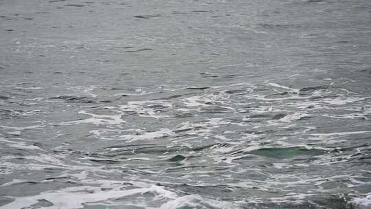 大海海浪浪花满画幅升格慢镜头特写