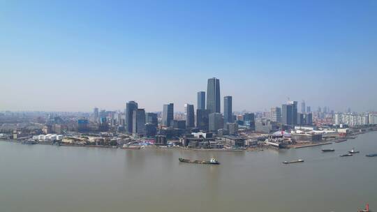 航拍上海徐汇西岸传媒港智能中心