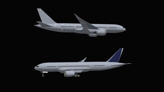 飞机三维立体模型元素展示