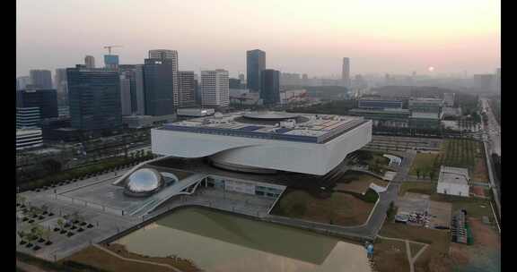 武汉方形建筑航拍