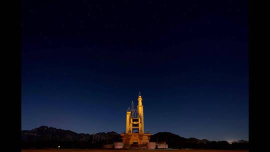 游乐场城堡星空星轨