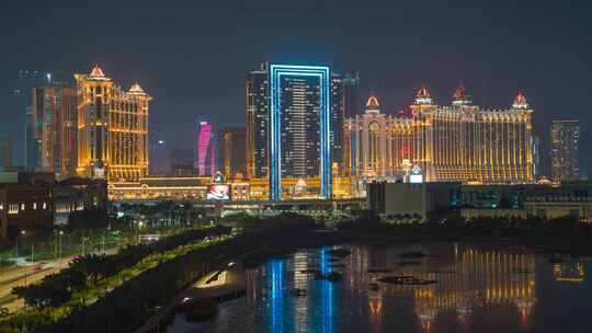 澳门夜景固定延时