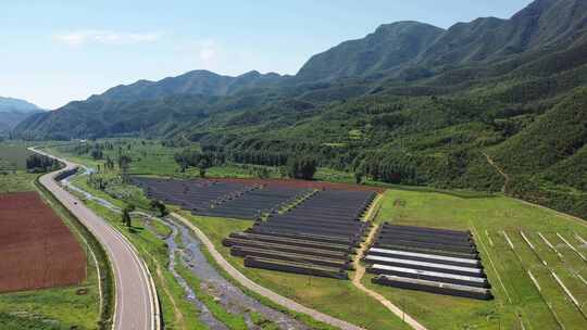 航拍乡村振兴新农村  绿水青山