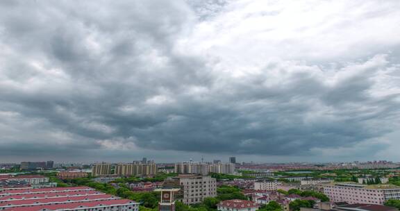 风光延时暴风雨来临