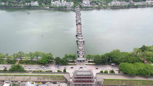 潮州广济桥远景航拍