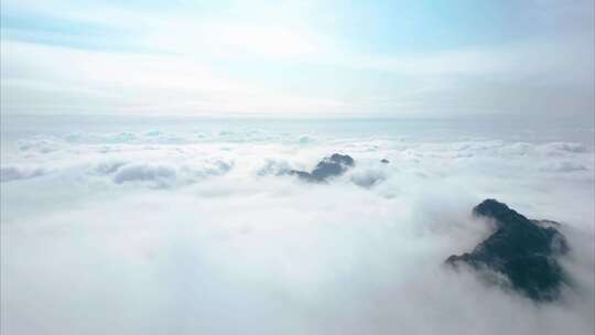 黄山壮观云海航拍延时风景视频素材