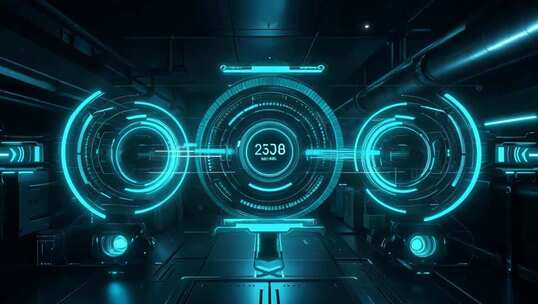 科技感未来隧道空间画面