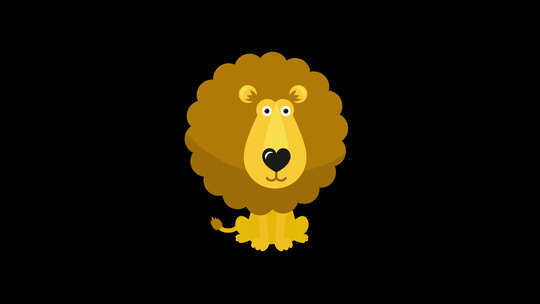 狮子卡通动画视频素材模板下载