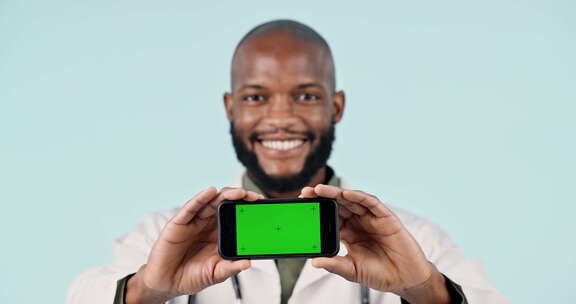 医疗、数字和网站工作室中带有黑人面孔的绿