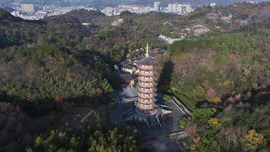 新昌大佛寺栖光净寺航拍