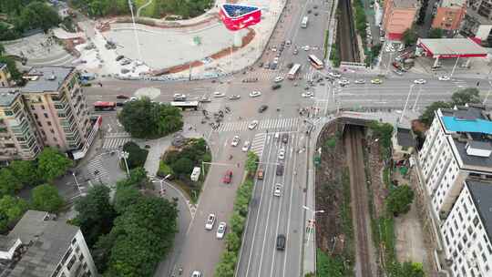 航拍衡阳衡州大道大庆路口