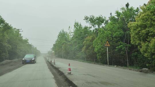 疫情城市街道马路行人交通