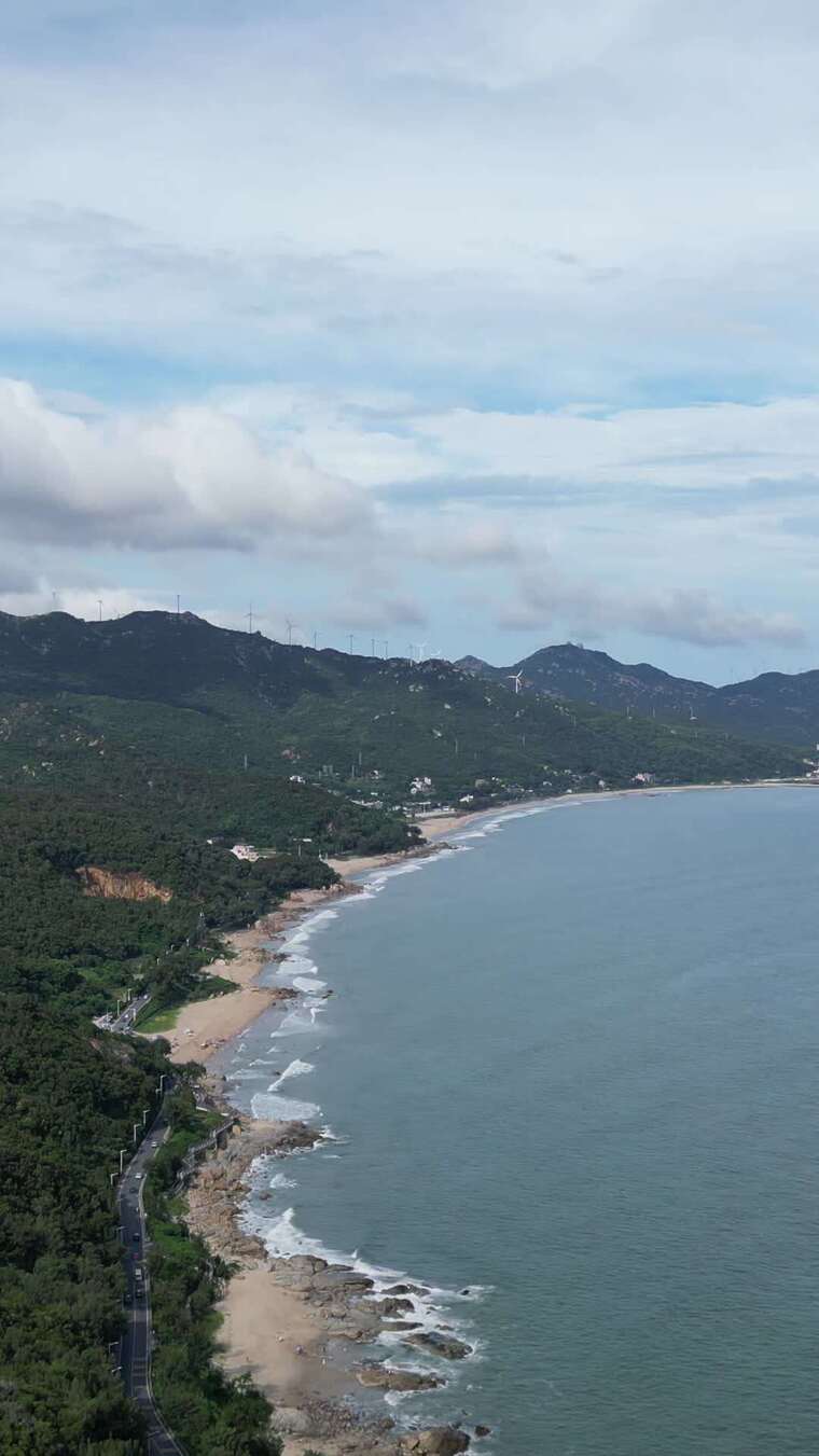 竖版视频广东汕头南澳岛十里银滩