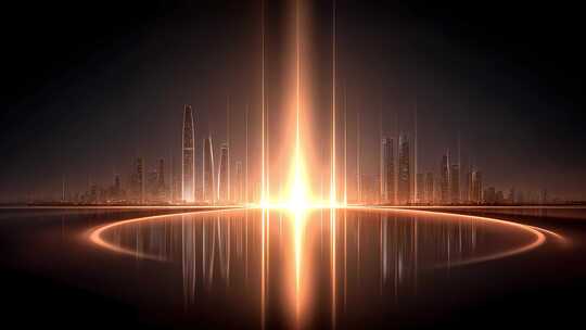 未来城市光芒四射科技感十足