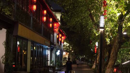 杭州城北大兜路历史街区夜景