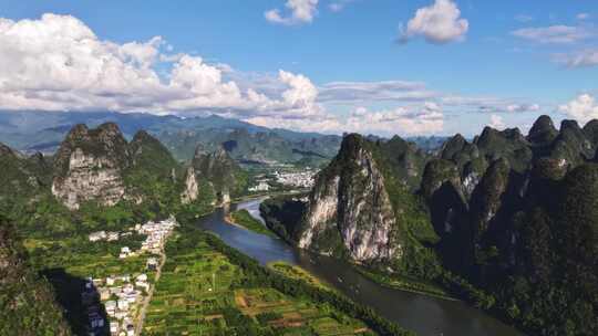 延时-广西桂林山水甲天下美景航拍