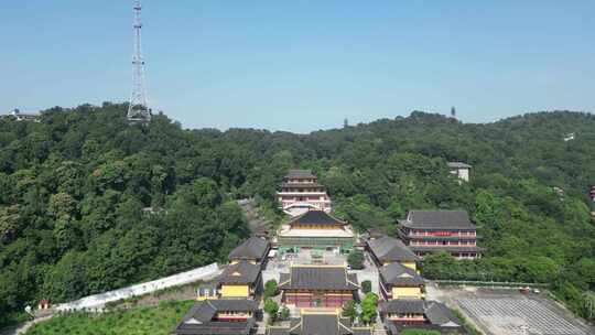 航拍湖北鄂州市西山风景区