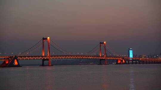 跨海大桥 大连 夜景 大连星海湾跨海大桥