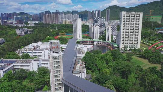 深圳城市航拍深圳南山区科技园