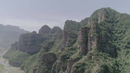 航拍山西旅游胜地太行山脉60帧原素材