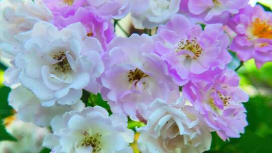 春天蔷薇花野蔷薇花朵花海自然风景视频素材模板下载