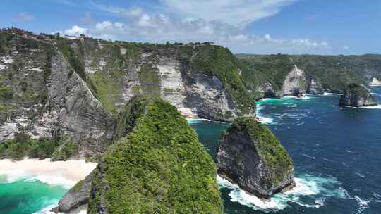 东南亚印尼巴厘岛佩尼达岛精灵坠崖自然风景