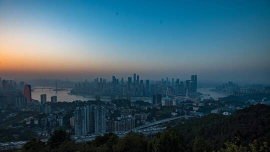 重庆全景日到夜延时