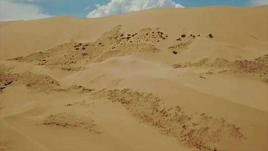 蒙古东南部戈壁沙漠的沙丘视频素材模板下载