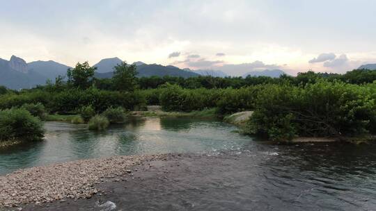 楠溪江/自然岛/风景/水面/露营