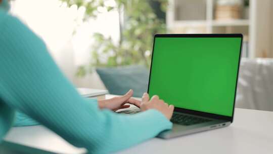 绿屏 电脑 显示器 素材视频素材模板下载