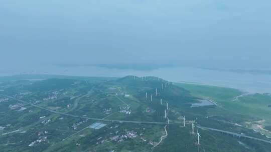 庐山市山峰村庄风景高空航拍