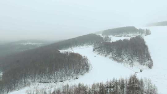 高山雪场雪道滑雪