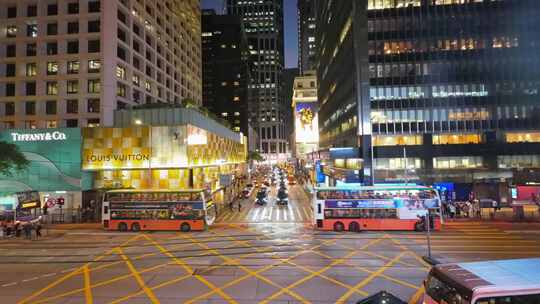 香港街道人流车流