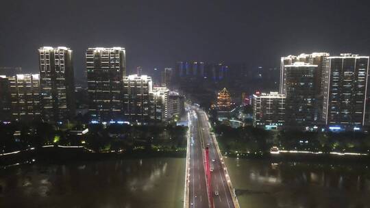 福建 漳州 南山桥 夜景 航拍