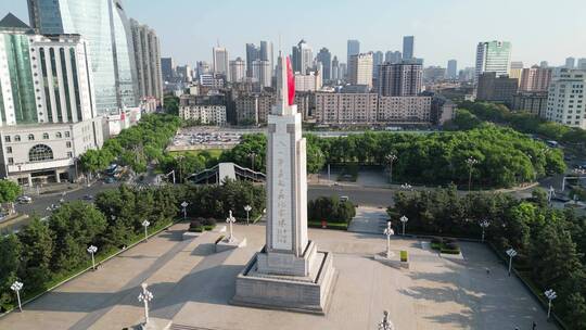 江西南昌城市风光地标建筑航拍