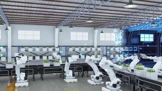 智慧智能机械臂制造产业视频素材模板下载