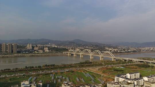 安康东坝汉江大桥航拍