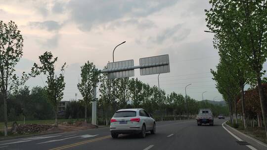 城市道路马路街头景象实拍