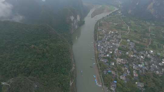 fpv穿越机航拍桂林风光漓江山水风景视频素材模板下载