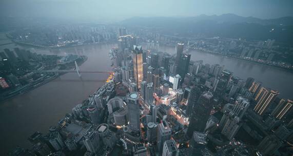 重庆十八梯市区风光电影感镜头