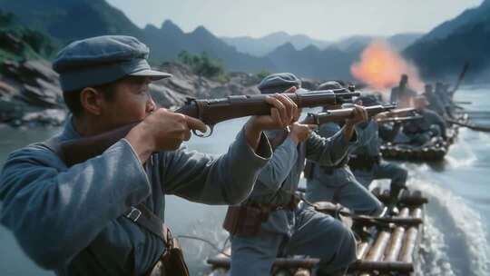 抗日战争革命场景