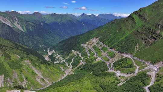 航拍四川独库公路宝康线高山森林风光